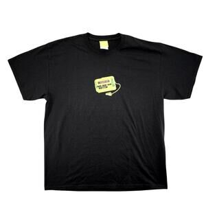 HUF HUForola Pager Graphic Tee Black Retro Streetwear T-Shirt Size XL